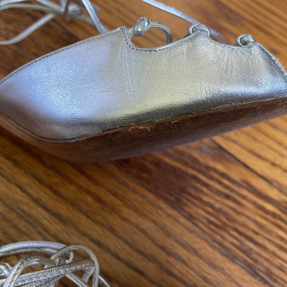 Manolo Blahnik Silver Strappy Sandals, Size 39.5 EU - Picture 15 of 16